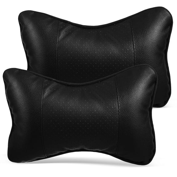 KALLORY 2-Pack Neck Rest Pillow Universal Neck Support Cushion for Driving and Seat Comfort Black