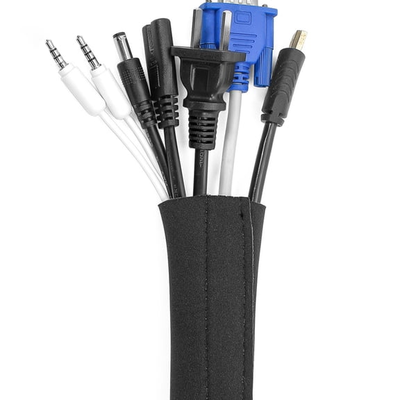 KALLORY 2Set Neoprene Cord Protectors Cable Organization for Families at Computer Setup