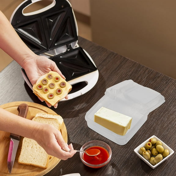 KALLORY Friends Butter Dishes White 2Pcs 3.93x3.93x1.77in