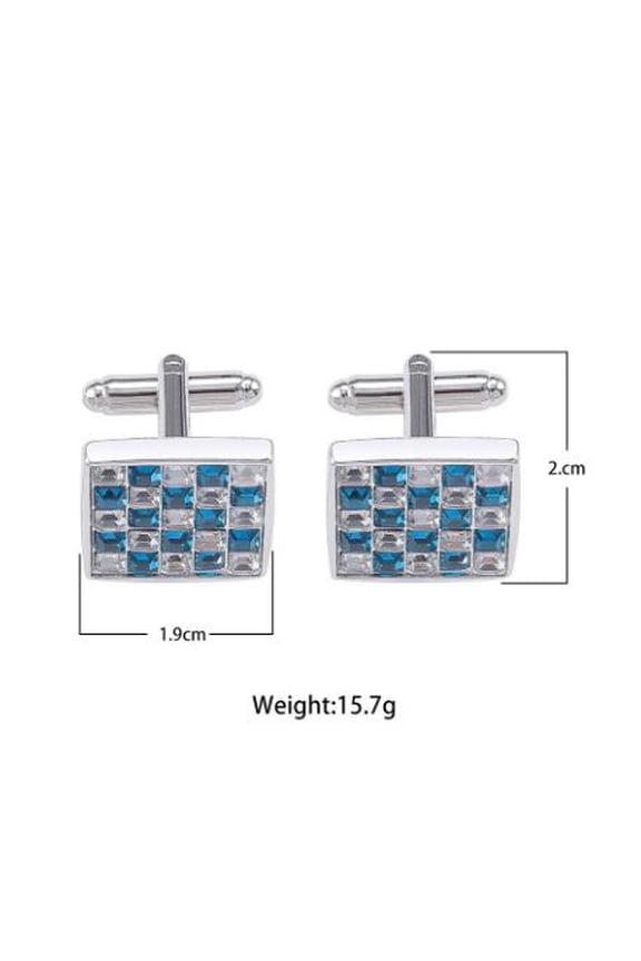 Multi Zirconia re Cufflinks for Men French Cuff Shirt Studs 2Pcs