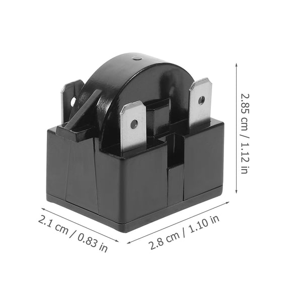 KALLORY 2-Pack Refrigerator Starter Relay in ABS, Compatible with Multiple Fridge and Freezer Models for Cooling