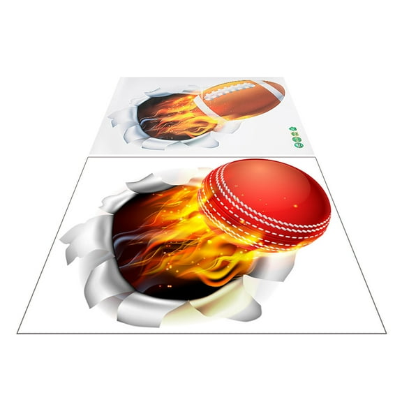 KALLORY 2pcs Wall Decor Living Room Sticker Simulation Ball Wall Decal Wall Sticker for Bedroom