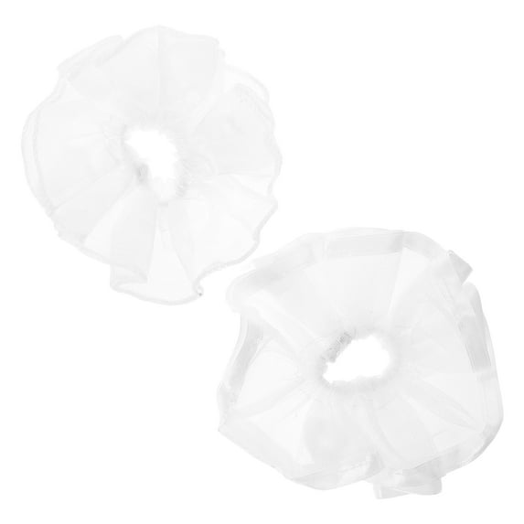 KALLORY 2pcs Wedding Candle Drip Protectors Organza Candle Bobeches Wax Catcher Stoppers for Religious Ceremonies and Celebrations