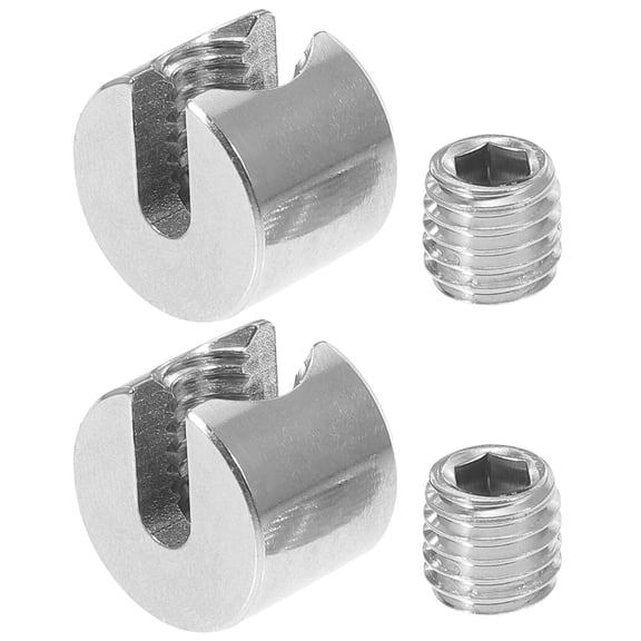 KALLORY rope clip clamps Cable Clamp Stainless Steel Rope Fixing Tool Standard Design 2Pcs