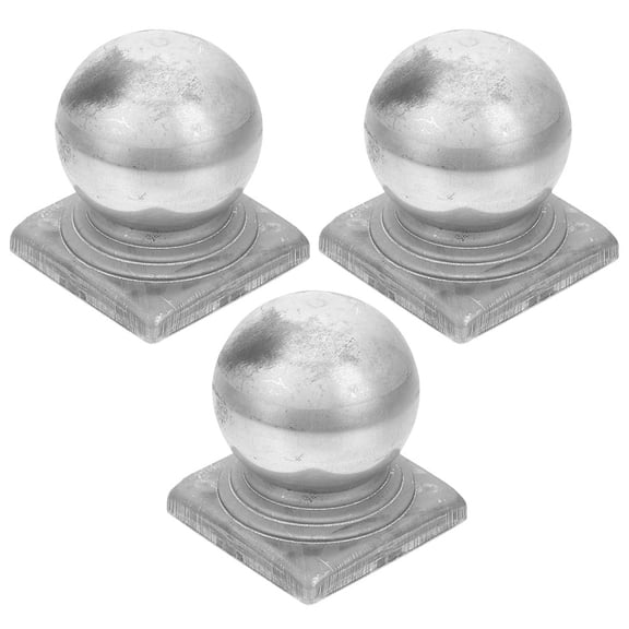 KALLORY 3 Pcs Rail Post Fence Protection Ball Shaped Caps