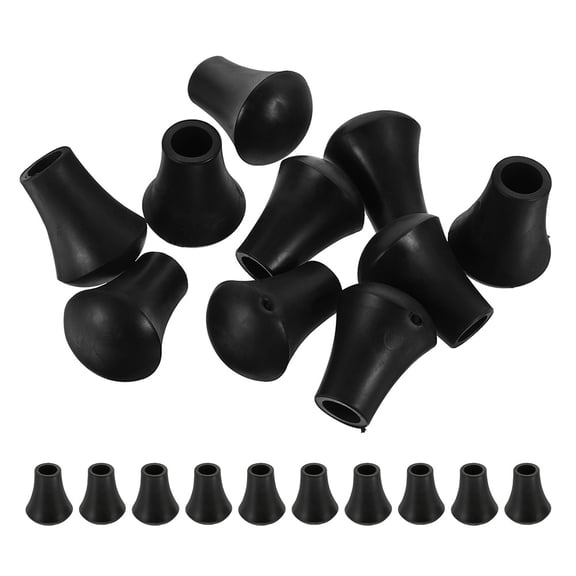 KALLORY 30 Pcs Floor Drum Leg Protectors Feet Bracket Protection Foot Black