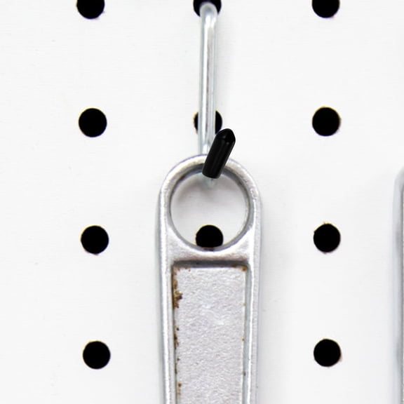 KALLORY 300pcs Black Pegboard Hook End Caps PVC Material Protectors for Wall Storage and Organization