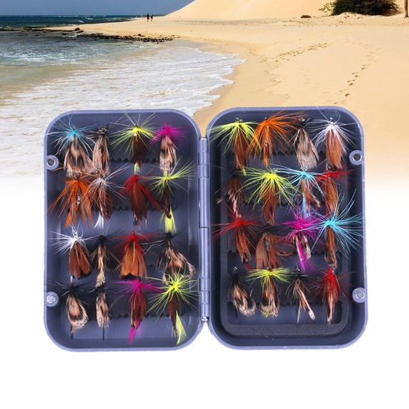 KALLORY 32Pcs Rotating Sequined Metal Bait Fish Hook Smooth Diving Action Life-like Swimming Attract Fish Attention