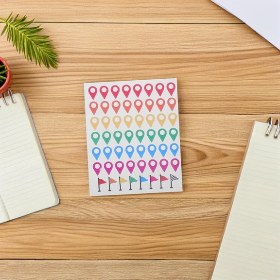 KALLORY map location sticker Self-Adhesive Peel And Stick Travel Planning Markers 336 Count