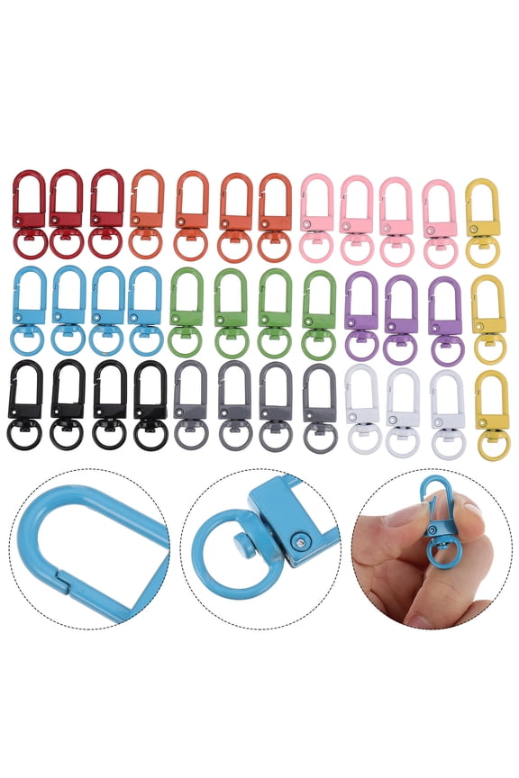 36Pack Alloy Keychain Pendant Organized Keys Square Gate Shape for Giving Assorted Color