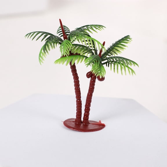 KALLORY 36pcs Miniature Coconut Trees: Mini Tree Model Artificial Greenery Plant Decoration for Train Railway Diorama Building Sandbox Landscape