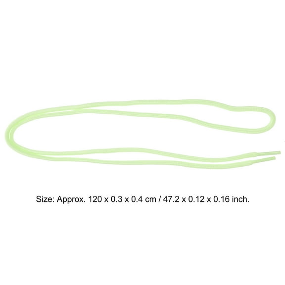 KALLORY 1 Pair Green Glow in The Dark with Plastic Tube for Shoes, and