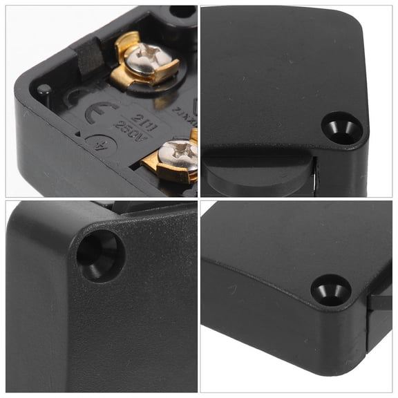 KALLORY 3Pcs Door Switch for Closet Light Durable ABS Material with Auto Reset Function Black