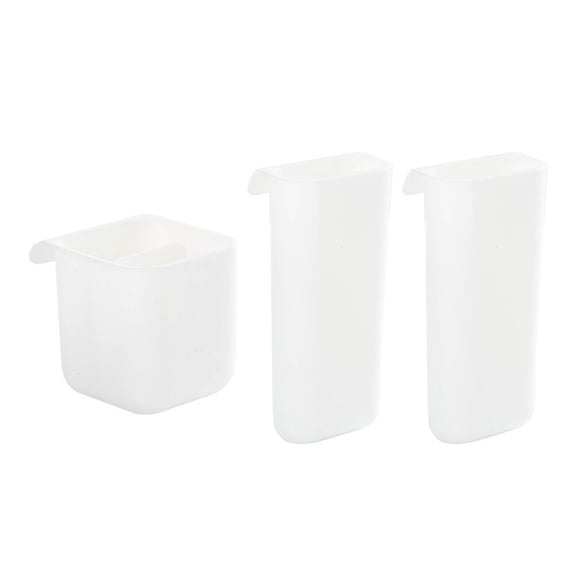 KALLORY 3Pcs Adhesive Screen Pen Containers for Computer and Desk Accessories 10.7x5cm