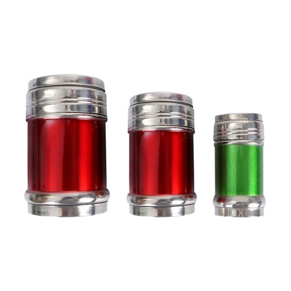 KALLORY 3Pcs Condiment Shaker Bbq Shaker 4x4x8.5in Powder Dispensing For Outdoor Bbq Cooking Tools