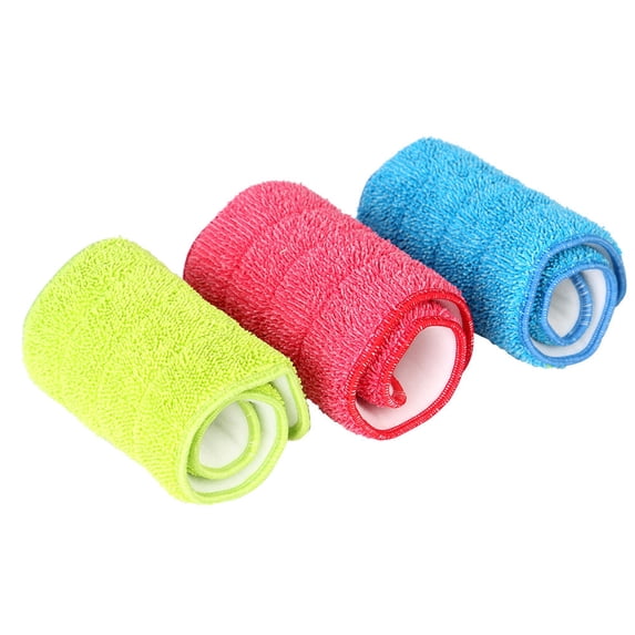 KALLORY 3Pcs Dust Mop Cloth for Kitchen Cleaning Washcloth Mop with Cloth and Fiber Materials