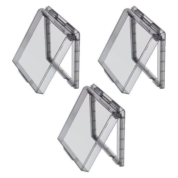 KALLORY Wall Switch Cover Protector Light Switch Guard Grey ABS 3Pcs