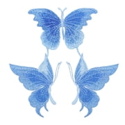 KALLORY Colorful Embroidery Appliques for Clothing Decoration, 3-Piece Sewing Patch Set for Crafting