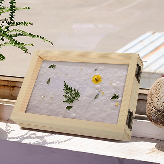 KALLORY 3Pcs Paper Making Screen with Wood Frame for Child Friendly Environmental Awareness