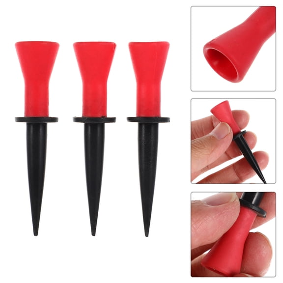 KALLORY Set of 3 Red Plastic Golf Racks, and Simple Design for Golf and Friends