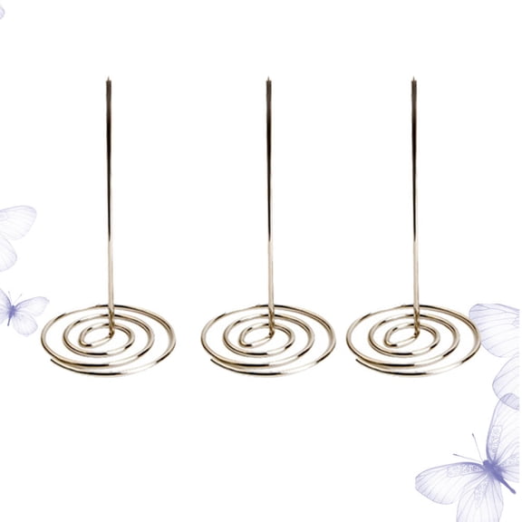 KALLORY 3Pcs Silver Receipt Menu Holder 14.5x7.5in for Office and Restaurant Use