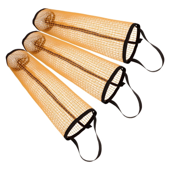 KALLORY 3-Pack Small Nylon Mesh Drawstring Bags for Sports Storage, Travel, Laundry, and Organizing Essentials