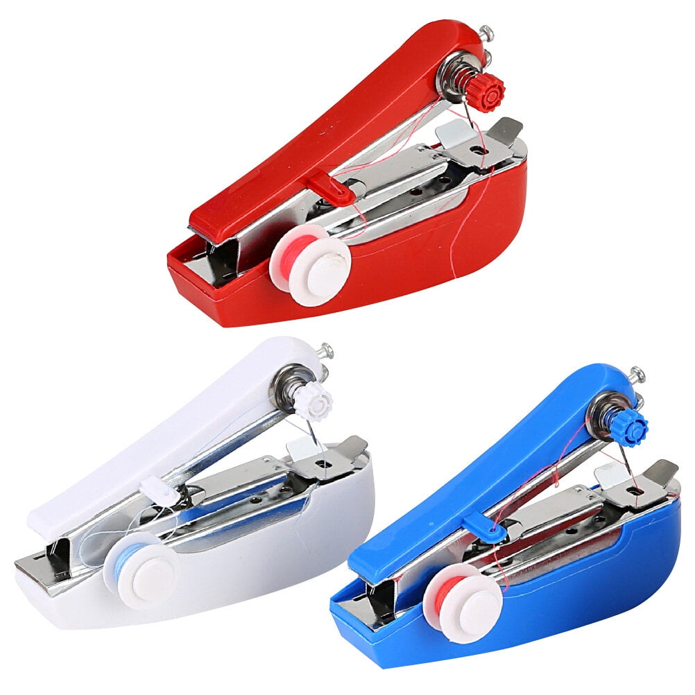KALLORY 3-Pack Portable Handheld Sewing Machines White for General Use Travel and Quick Repairs