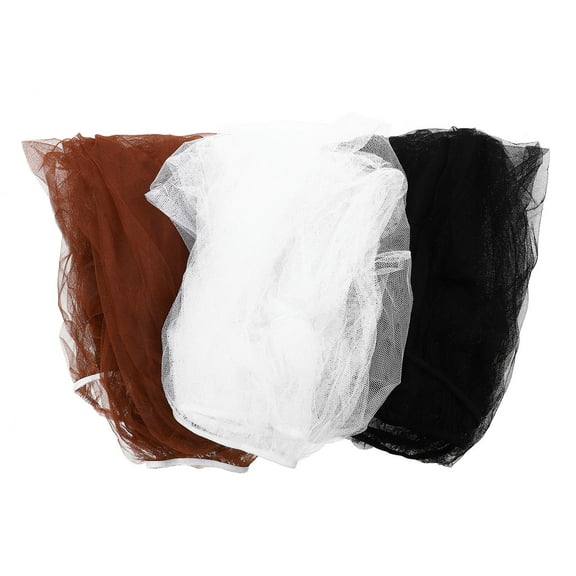 KALLORY 3-Piece Black Polyester Mosquito Net Set for Full Stroller Coverage Mesh Protection