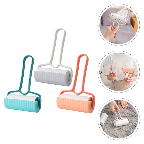 KALLORY Sticky Washable Lint Roller for Clothes Pp Material 3Pcs