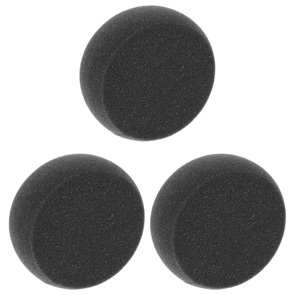 KALLORY 3-Piece Multipurpose Round Sponge Set in Grey for Painting, Pottery, Clay, and Various Craft Projects