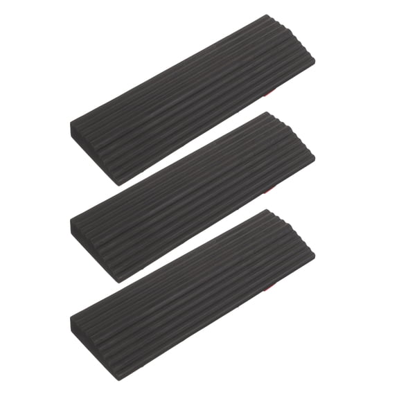 KALLORY 3-Piece Portable Rubber Ramp for Indoor and Outdoor Use, Suitable for Robot Vacuum, Wheelchair, and Door Thresholds