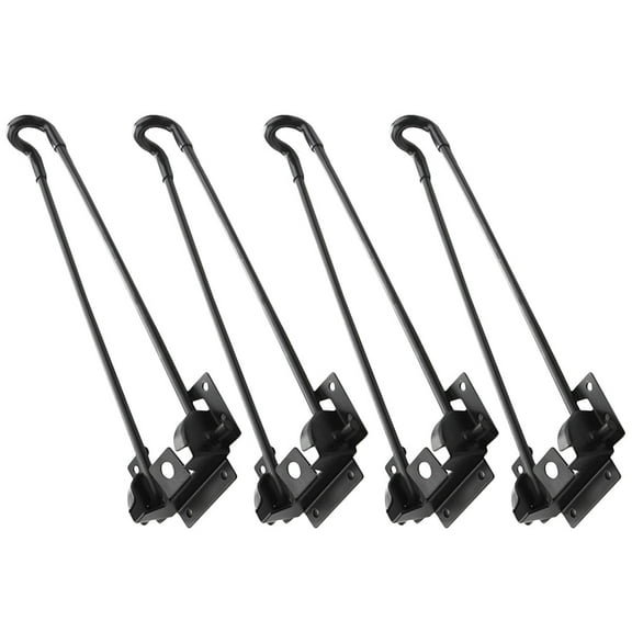 KALLORY 4 Pc Folding Table Legs Folded Height Replacement Foldable Office Black