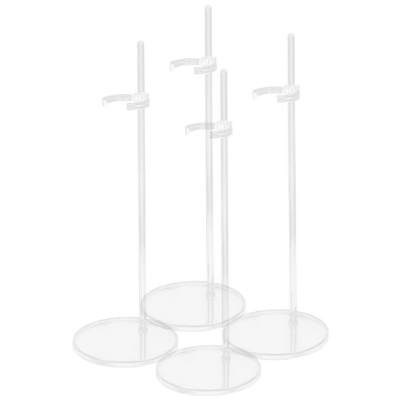 KALLORY Action Figure Stand Transparent 4Pcs 10*3.5In