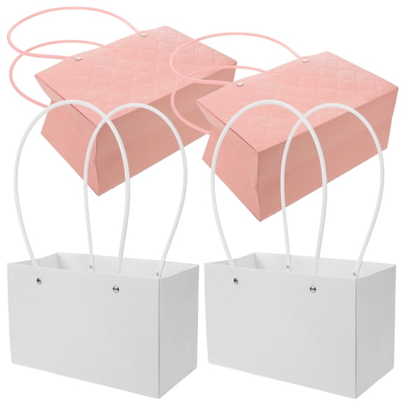 KALLORY 4 Pcs Floral Packing Wrap Bag Bridal Shower Bride Gift Wrapping