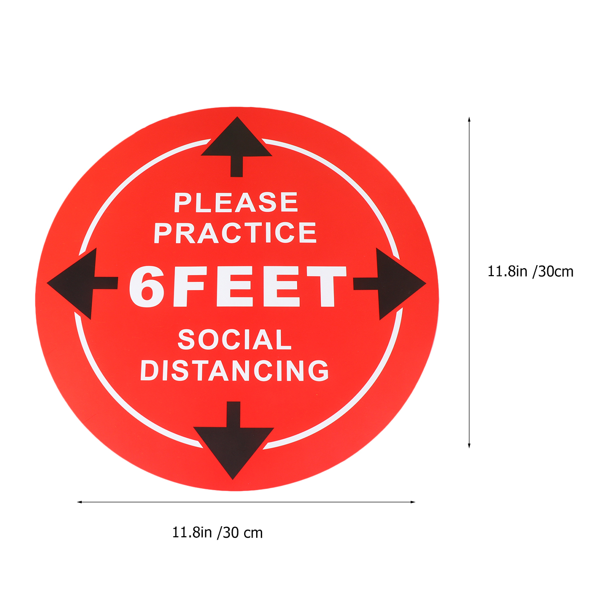 KALLORY 4 Pcs Keeping Distance Sticker Public Place Sticker 30X30X0.1CM ...