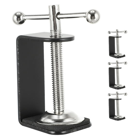 KALLORY 4-Piece Tabletop Clamp Set with Stable Firm Mounting for Home and Office Use, Assorted Colors Included