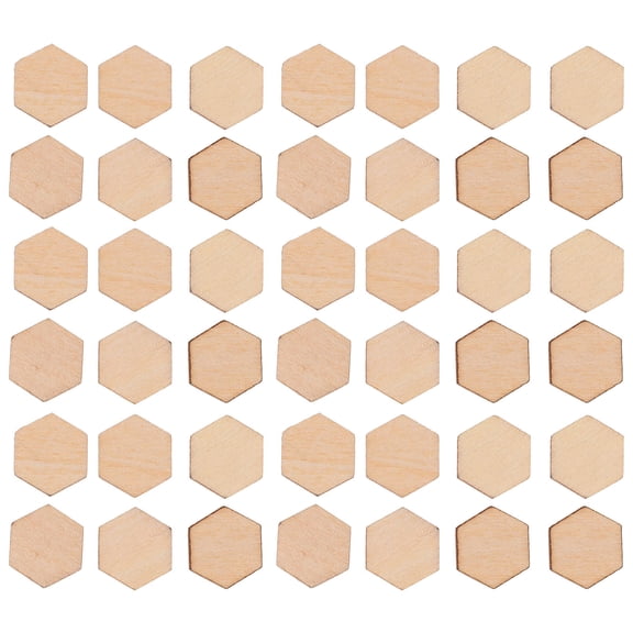 KALLORY 400-Piece Hexagon Wooden Craft Blanks, Lightweight Natural Wood Slices for Art, Decoration, and Projects