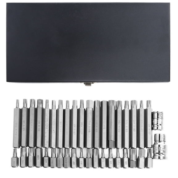 KALLORY 40Pcs Chrome Vanadium Steel Socket Bit Set For Automobile Repair Drive Sockets