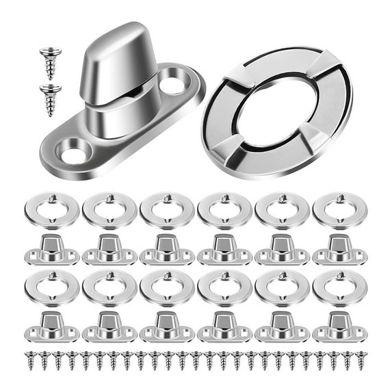 KALLORY 40Set Canvas Twist Lock Fasteners - Canvas Turn Button Fasteners Eyelet and Stud Twist Lock for Boats Sailboats RVs