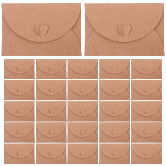 KALLORY 40 Sets Vintage Mini Envelopes with Matching Note Cards, Thick Paper Stationery for Greetings, Invitations,