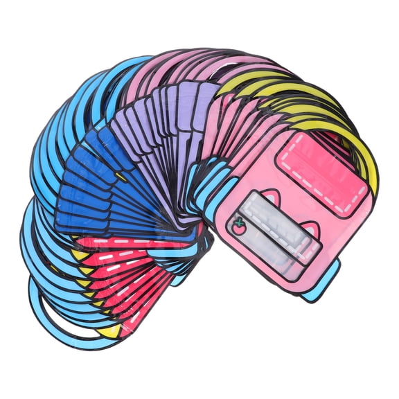 KALLORY 40pcs Assorted Color Plastic Treat Bags with Self-Sealing Handle for Birthday Party Favors and Travel Storage