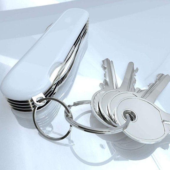 KALLORY Keychain Rings Kit Simple Style 40Pcs