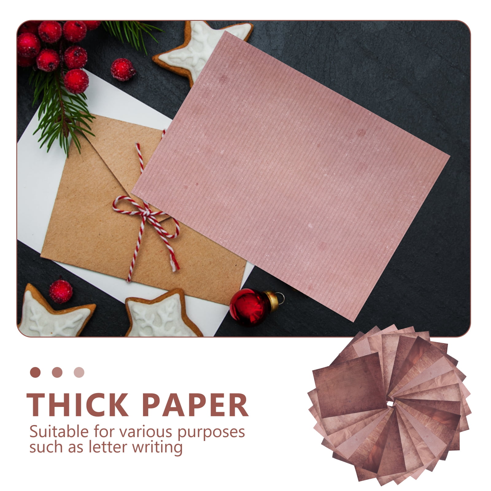 KALLORY Scrapbook Paper Assorted Colors 48 Sheets for Crafts, Writing, Card Making, and Creative Projects