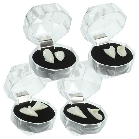 KALLORY 4Pairs Vampire Style Teeth  Party Costume Accessories Unisex