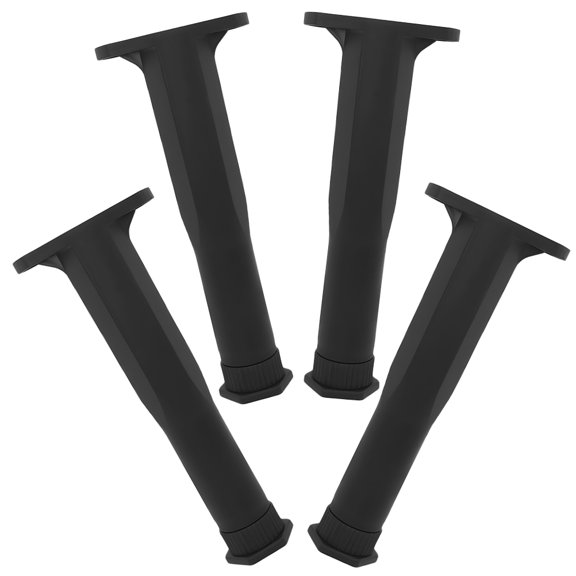 KALLORY 4-Pack Black Bed Frame Center Support Legs, PP Material for Enhanced Stability and Strong Bed Support