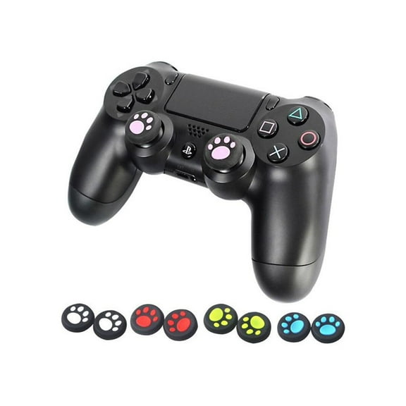 KALLORY 4Pcs Controller Joystick Grips Pink Silicone Cat Shape for Gamepad Accessories
