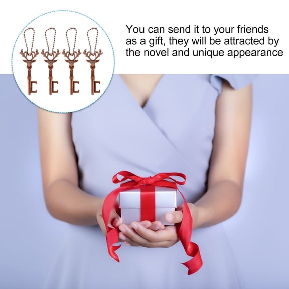 KALLORY 4Pcs Deer Shaped Zinc Alloy Bottle Opener for Beer and Can Opening at Christmas