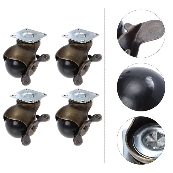 KALLORY 4Pcs Elegant Furniture Castors for Home Use 1.5 Inch