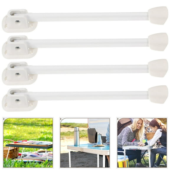 KALLORY 4Pcs Foldable Support Legs for Desk and Office Table in White