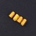 thumbnail image 1 of KALLORY 4Pcs Golden Round Air Caps for Car Tires Prevent Leakage Dustproof 1.60x1.00x1.00in, 1 of 8